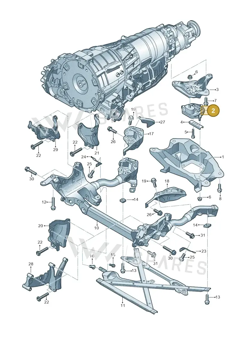 8K0399151BE — Audi Q5 qu. 2.0 TDI (2008-2012) diagram 620399700, position 2