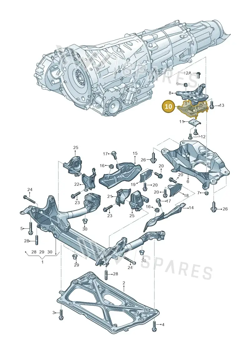 8K0399151DB — Audi A7 Sportback (2014-2018) diagram 711399750, position 10
