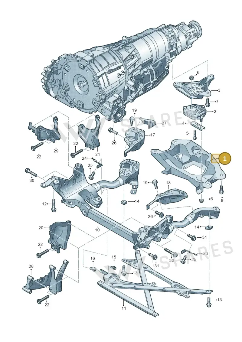 8K0399263BF — Audi RS5 Coupe (2010-2015) diagram 620399700, position 1