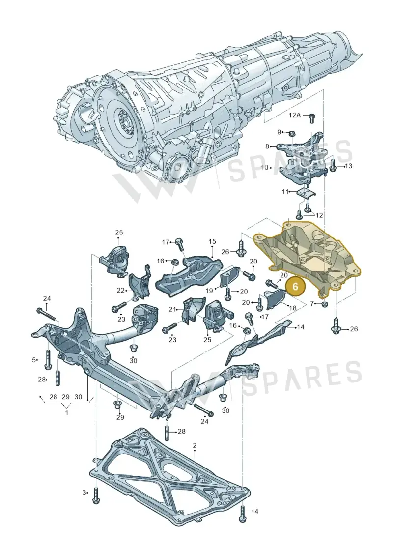 8K0399263BH — Audi A7 Sportback (2014-2018) diagram 711399750, position 6