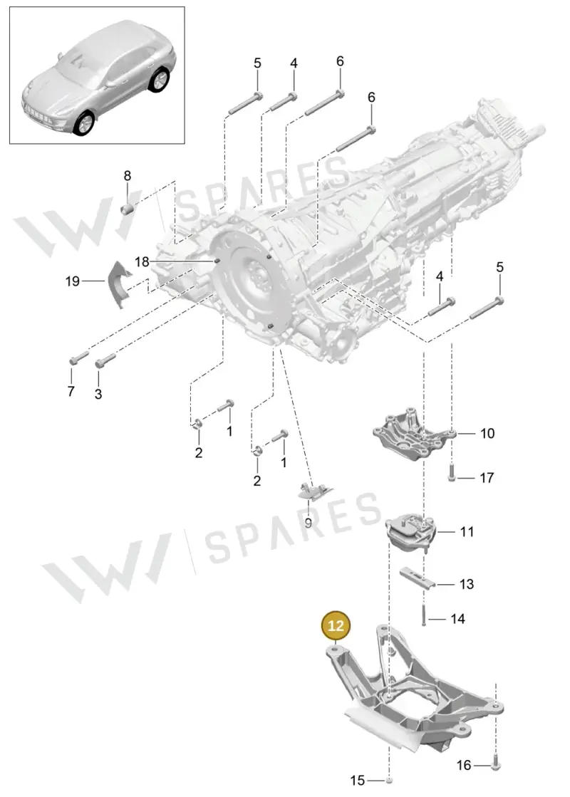 8K0399263K — Porsche Macan (2013-2018) diagram p44306020, position 12