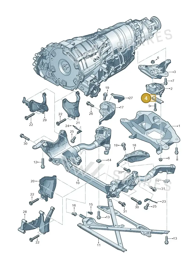 8K0399291A — Audi RS5 Coupe (2010-2015) diagram 620399700, position 4