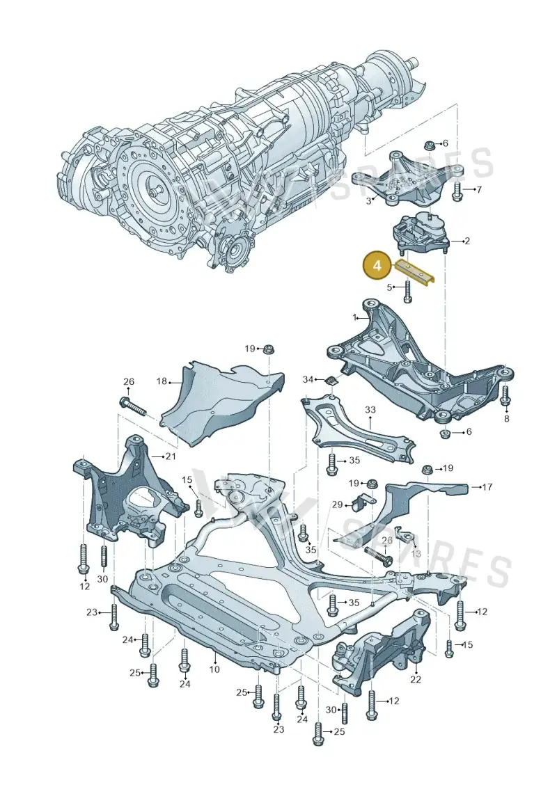8K0399291A — Audi A6 2.0 (2018-) diagram 896399700, position 4