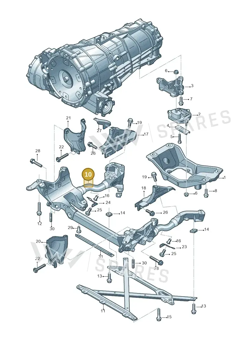8K0399315G — Audi A5 Sportback (2011-2017) diagram 724399200, position 10