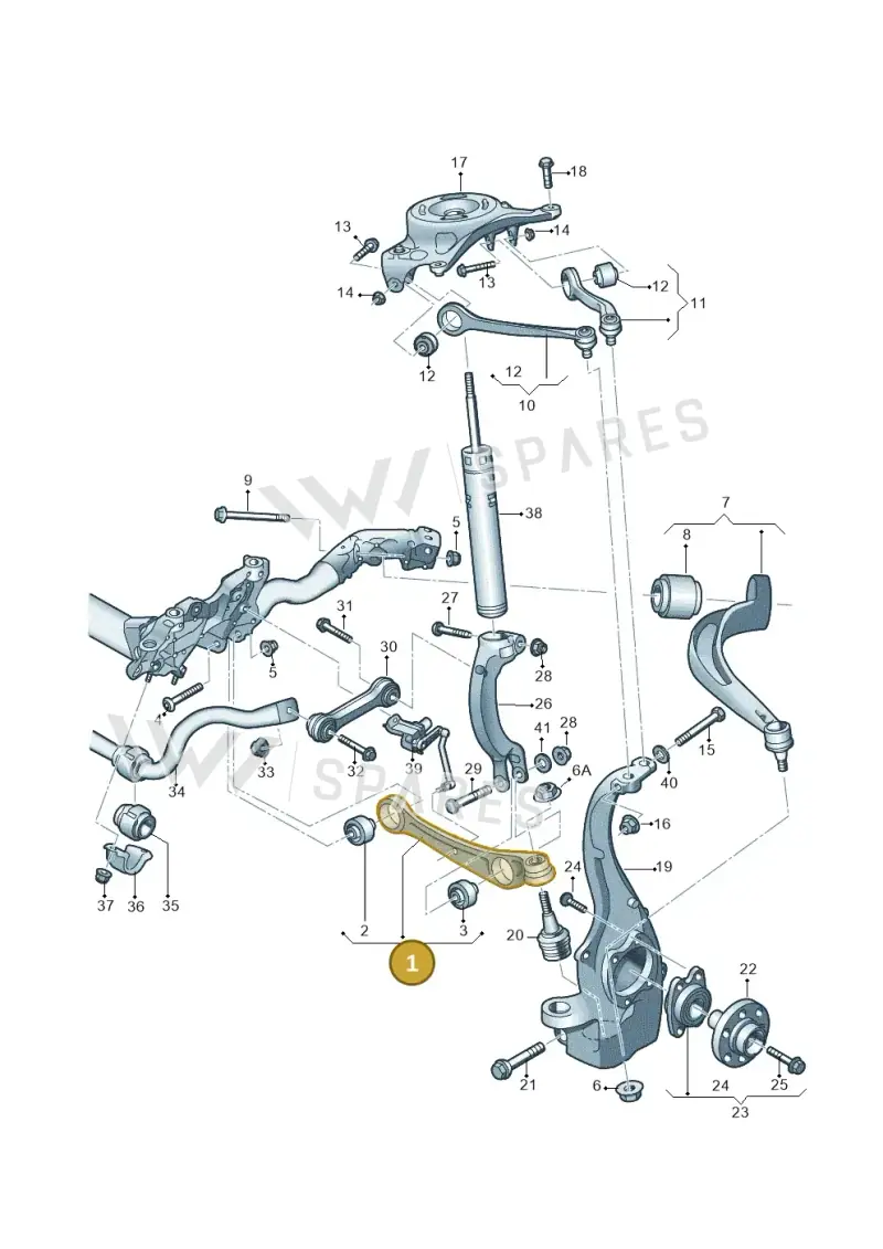 8K0407151D — Audi RS5 Coupe (2010-2015) diagram 620407000, position 1