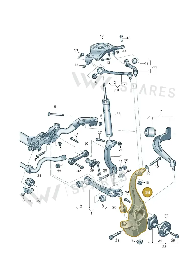 8K0407253AA — Audi A4 av. 2.0 tdi (2011-2015) diagram 620407000, position 19