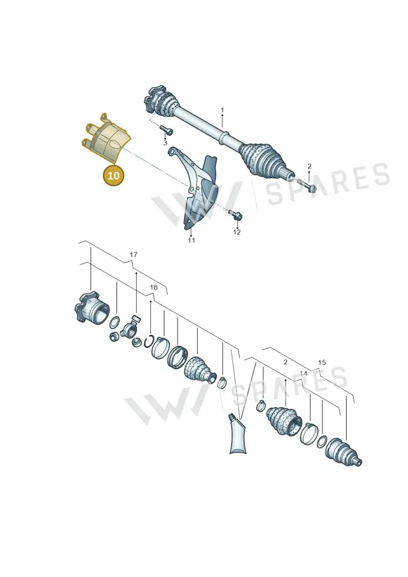 8K0407719 — Audi A7 Sportback (2014-2018) diagram 788407300, position 10