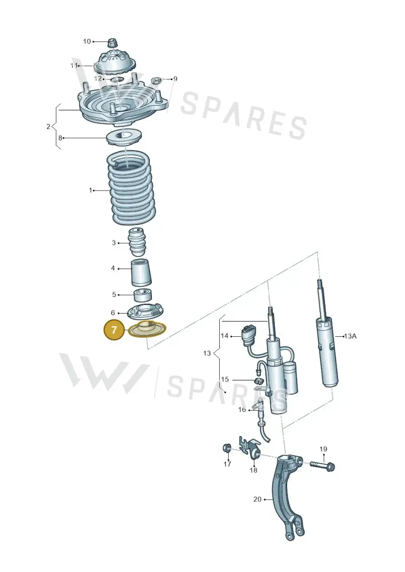 8K0412103C — Audi RS6 Avant (2013-2018) diagram 758411000, position 7