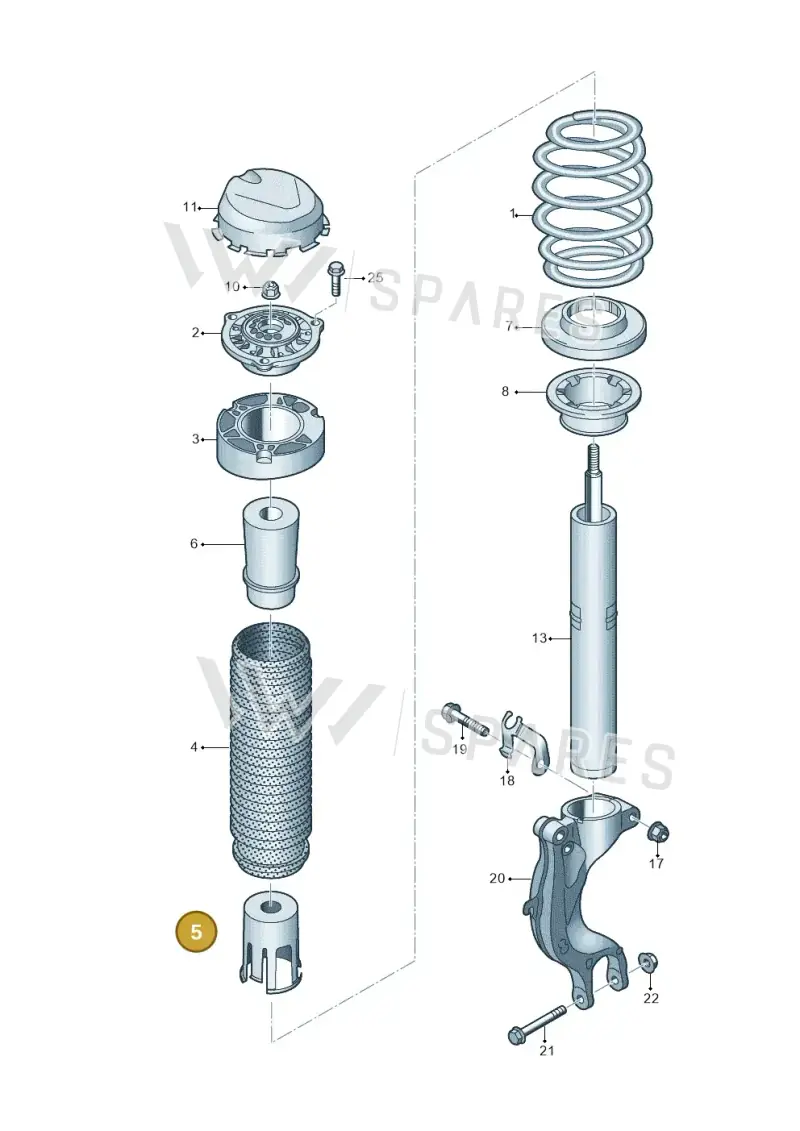 8K0412127 — Audi A5 Limo 2.0 (2024-) diagram 439411000, position 5