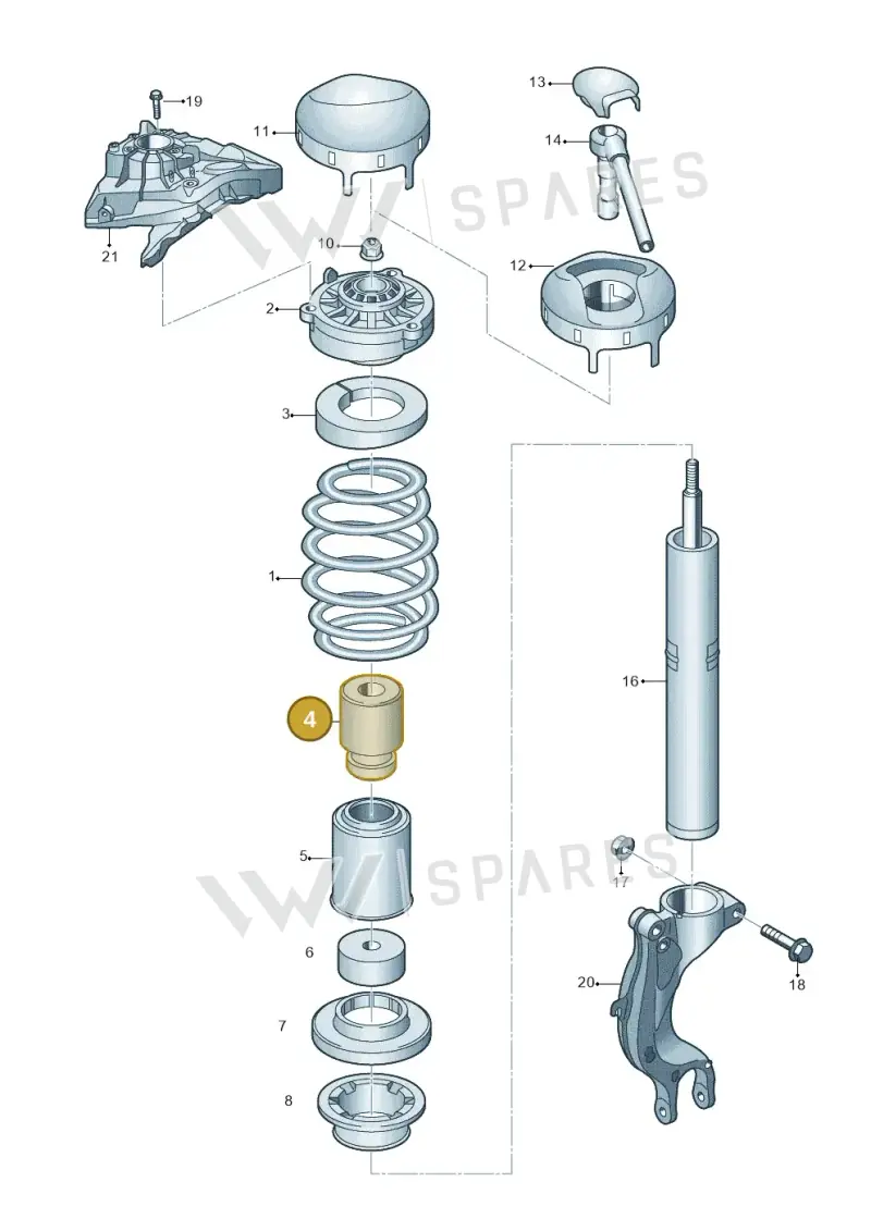 8K0412131F — Audi RS4 Avant (2017-) diagram 896411000, position 4
