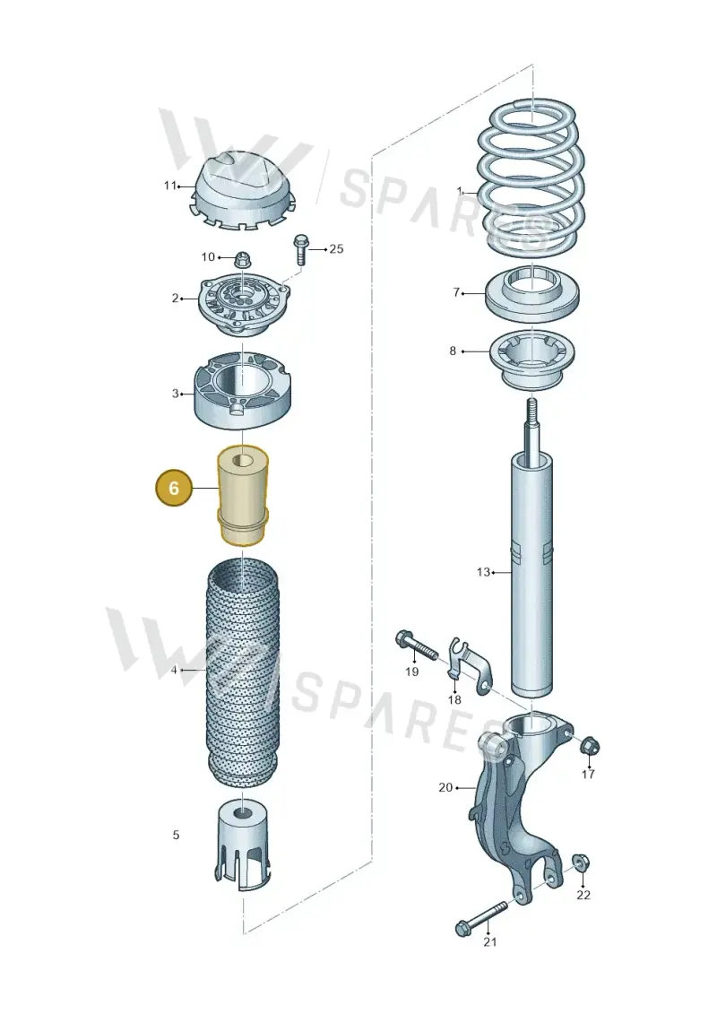 8K0412131F — Audi A5 Limo 2.0 (2024-) diagram 439411000, position 6