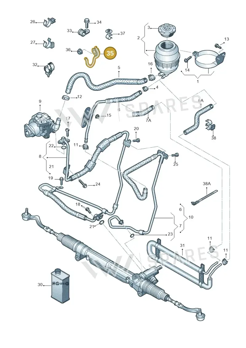 8K0422477B — Audi Q5 qu. 2.0 (2009-2018) diagram 620422700, position 35