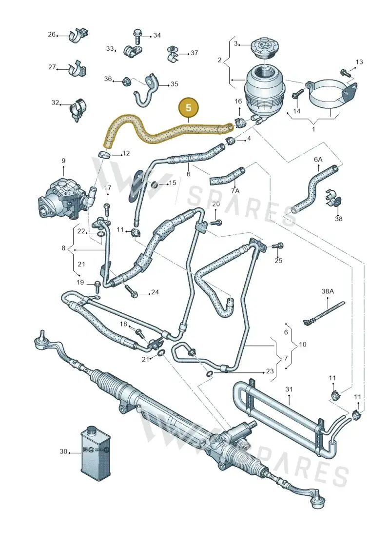 8K0422887AA — Audi A4 Av. Allroad (2008-2016) diagram 620422700, position 5