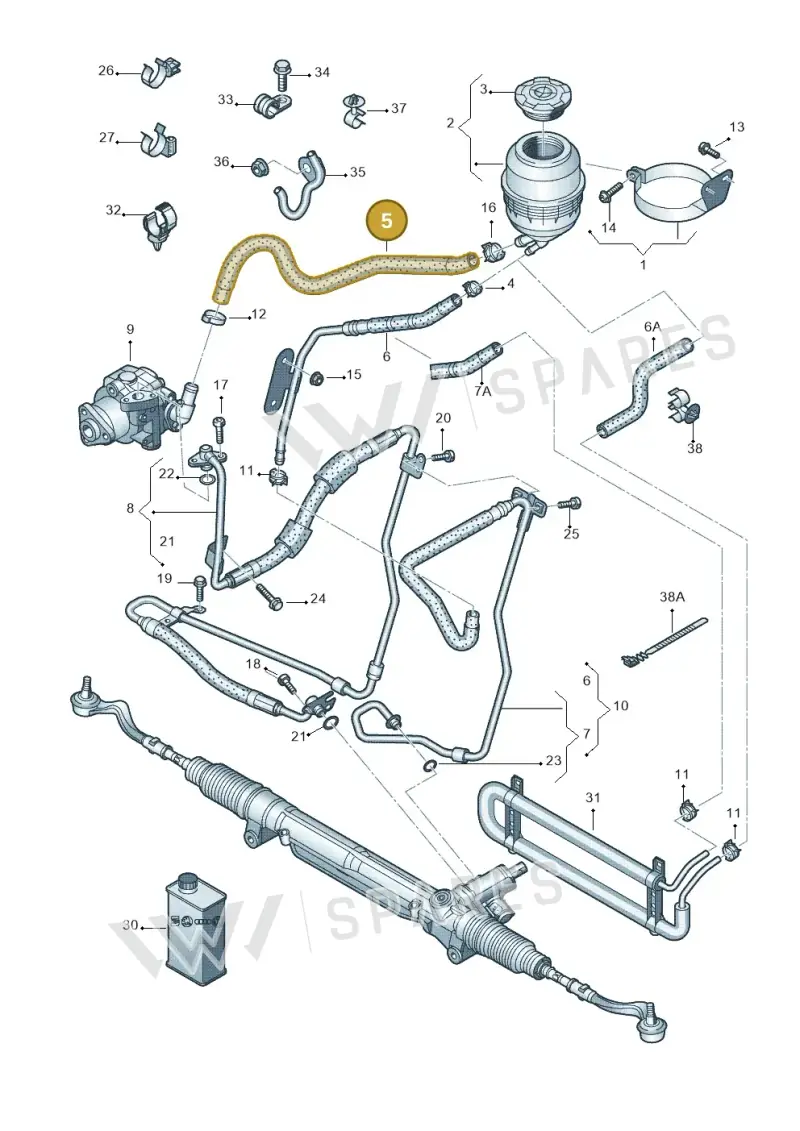 8K0422887AK — Audi A4 Av. Allroad (2008-2016) diagram 620422700, position 5