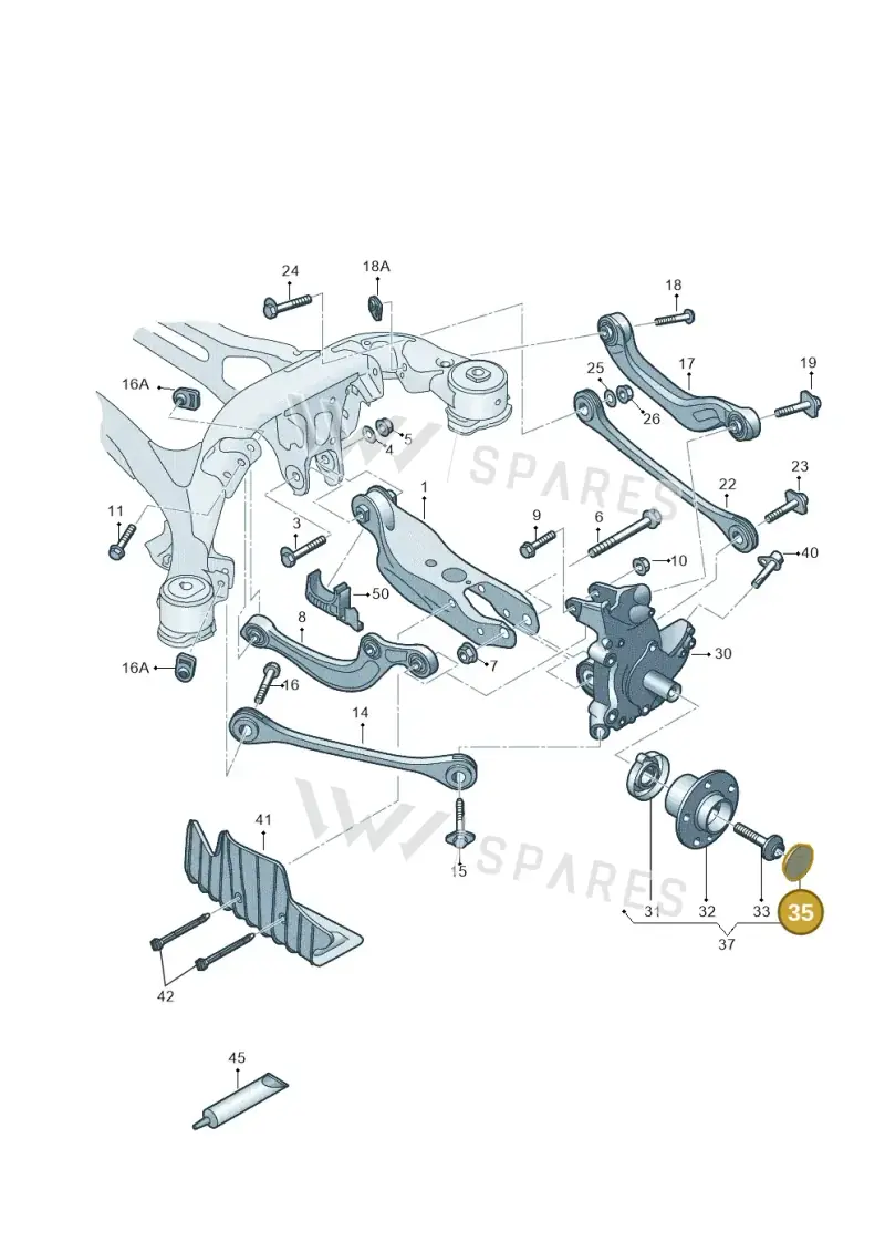 8K0501249 — Audi Q5 (2016-2020) diagram 896505200, position 35