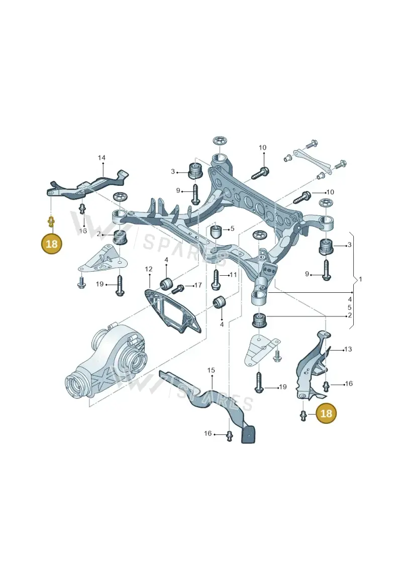 8K0501329 — Audi Q5 qu. 2.0 (2009-2018) diagram 687505002, position 18