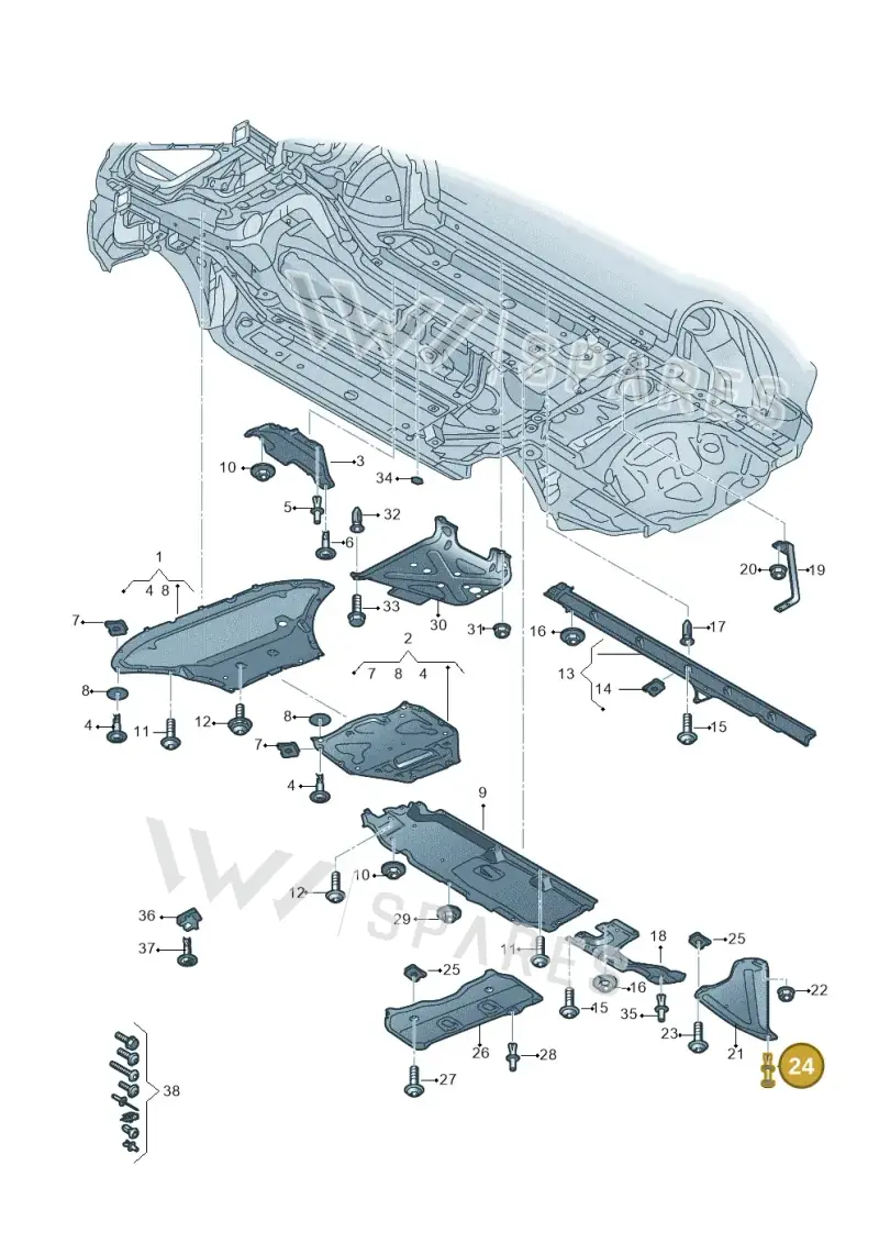 8K0501329 — Audi Q7 qu. 3.0 TDI (2015-2019) diagram 859825000, position 24