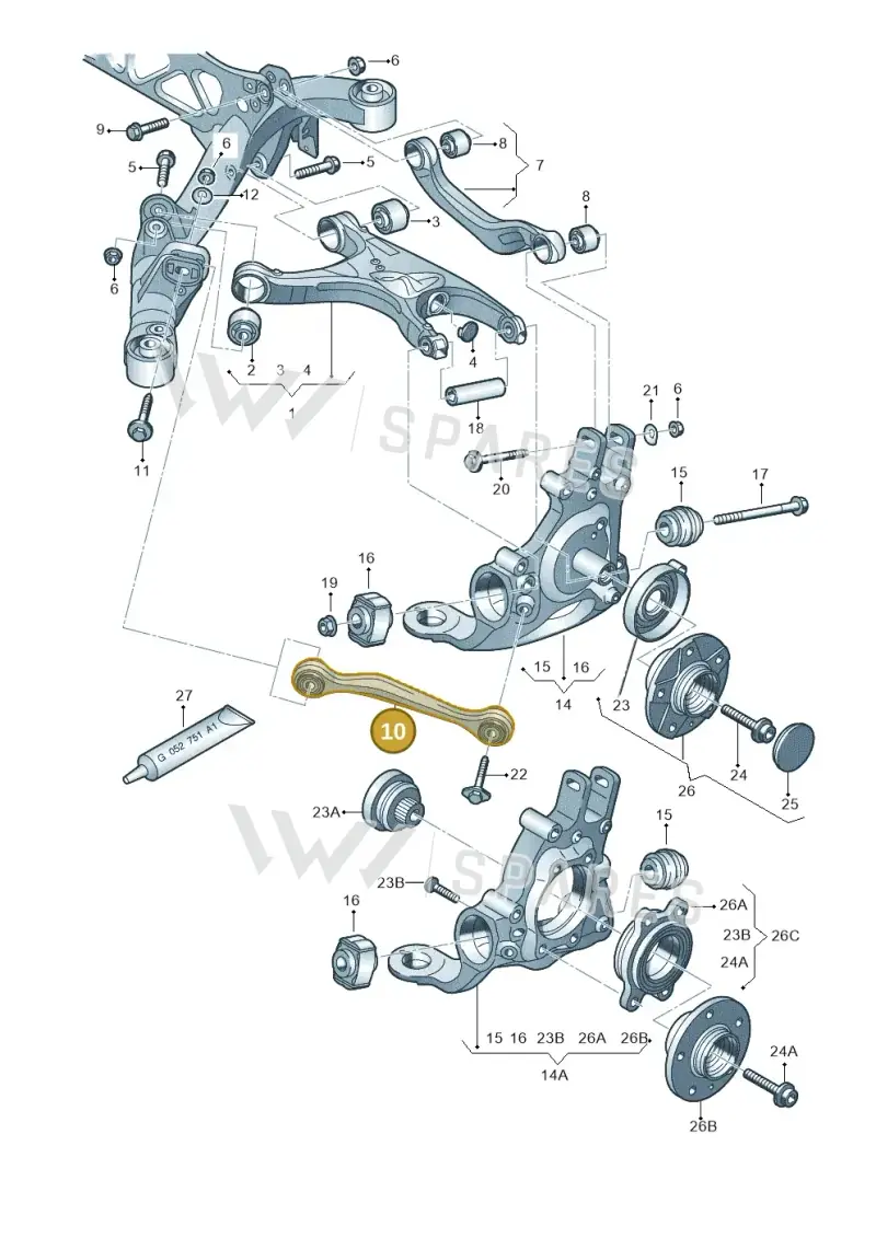 8K0501529L — Audi Q5 qu. 2.0 TDI (2012-2017) diagram 620505050, position 10
