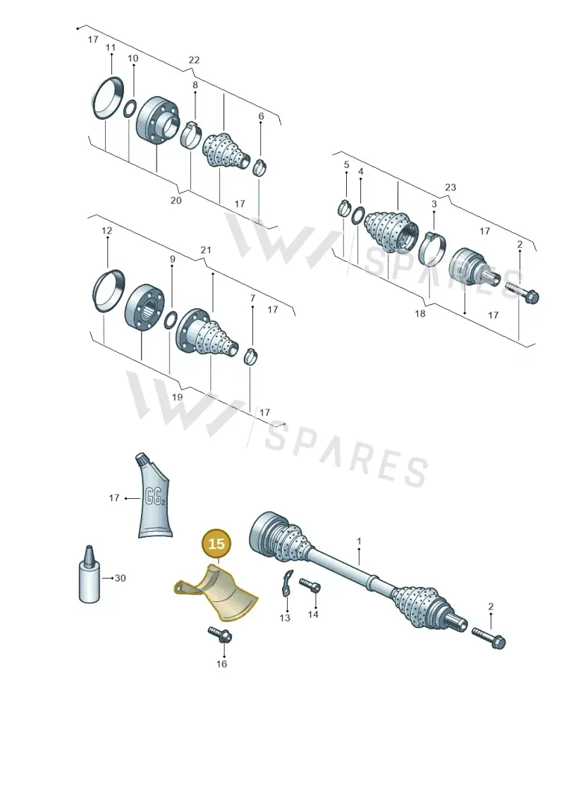 8K0501721A — Audi RS5 Coupe (2010-2015) diagram 249501100, position 15