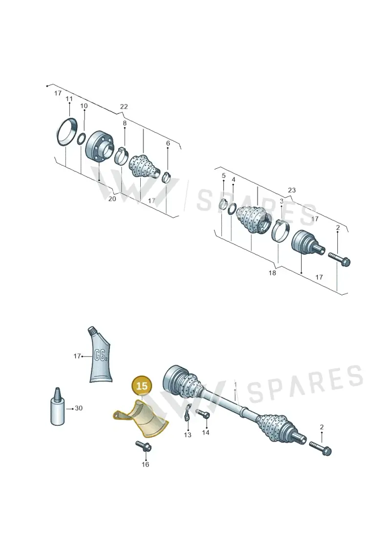 8K0501721A — Audi A7 Sportback (2014-2018) diagram 758501020, position 15