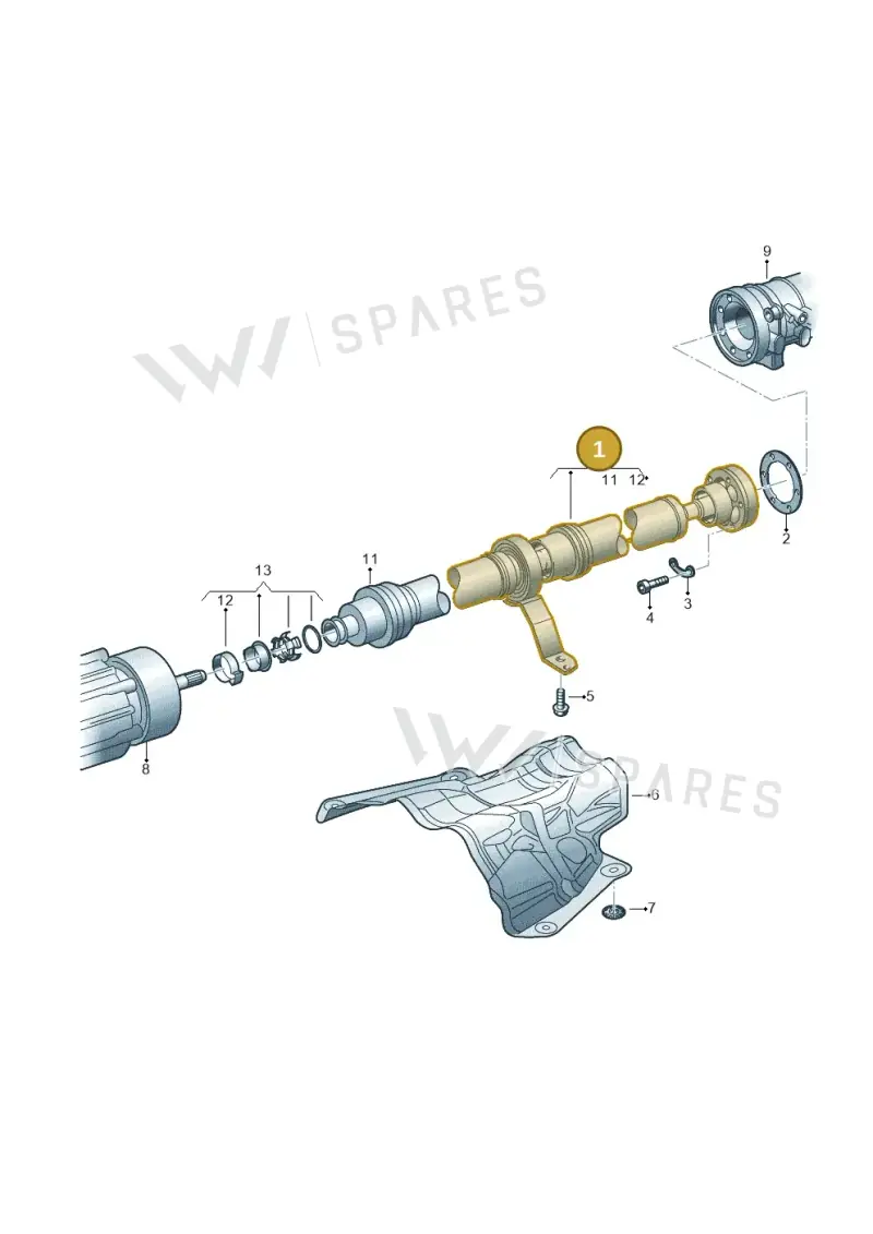 8K0521101S — Audi A5 Sportback (2011-2017) diagram 788521100, position 1