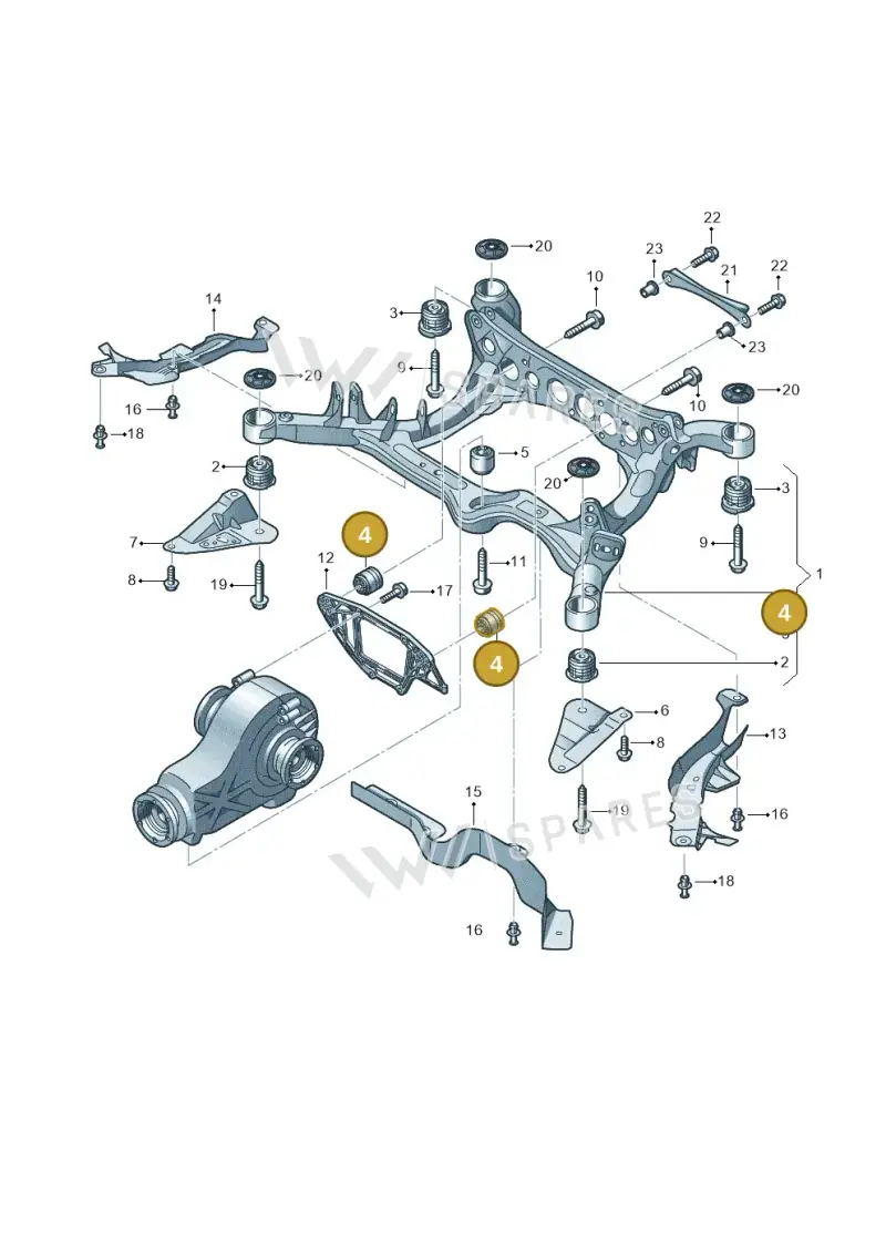 8K0599257N — Audi A8L qu. 3.0 TDI (2013-2018) diagram 620505020, position 4