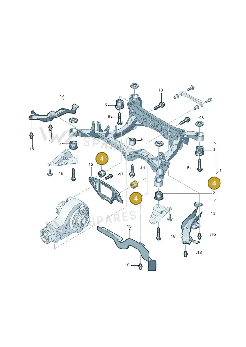 8K0599257N — Audi Q5 qu. 2.0 (2009-2018) diagram 687505002, position 4