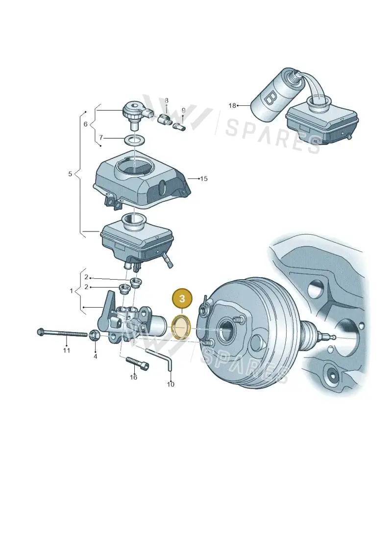 8K0611243 — Audi A8L qu. 3.0 TDI (2013-2018) diagram 620611100, position 3