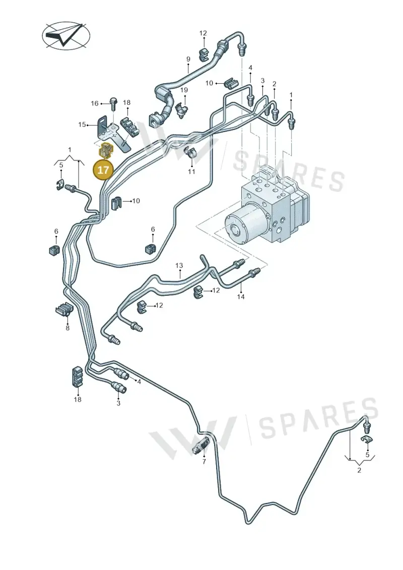 8K0611797B — Audi RS e-tron GT (2020-2020) diagram 4j1611020, position 17