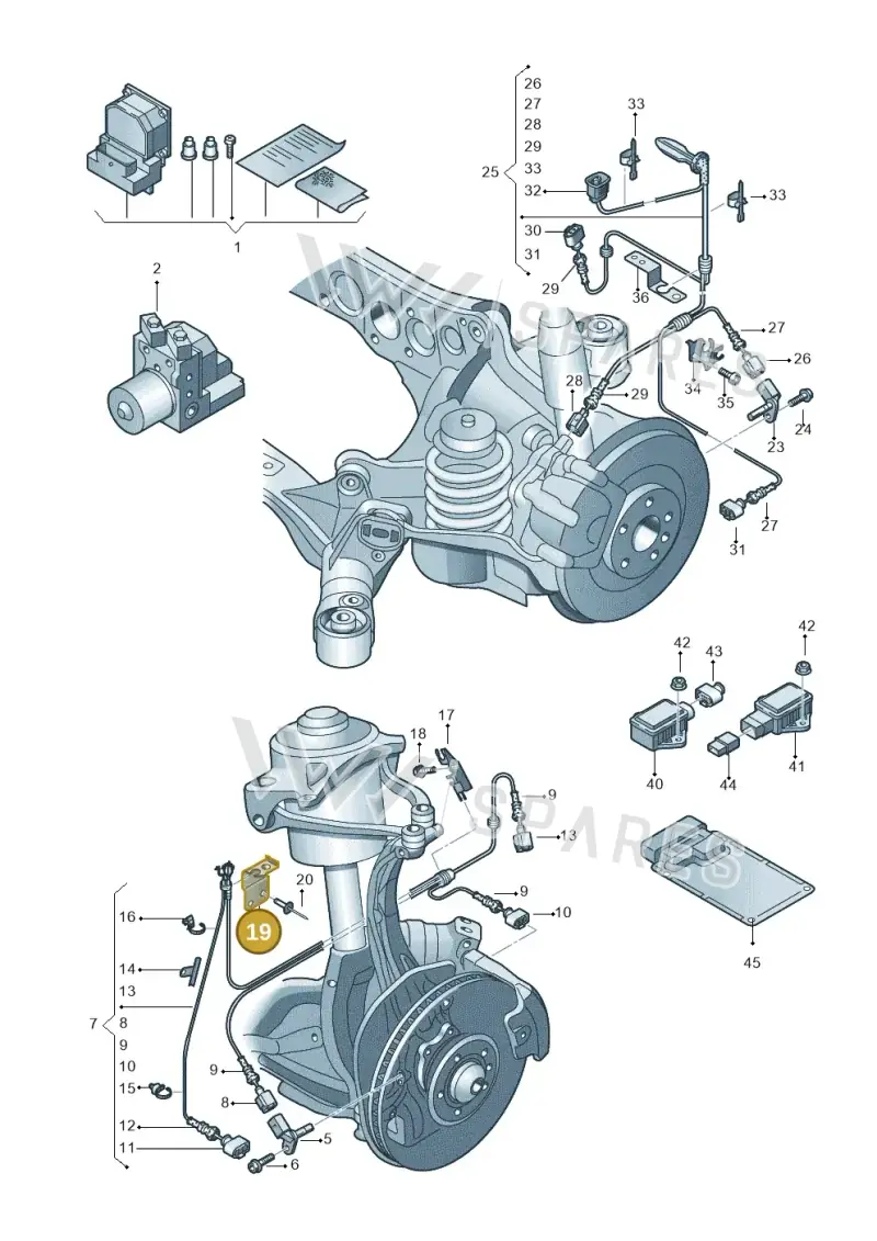 8K0611845R — Audi RS5 Cabrio (2012-2015) diagram 636927000, position 19