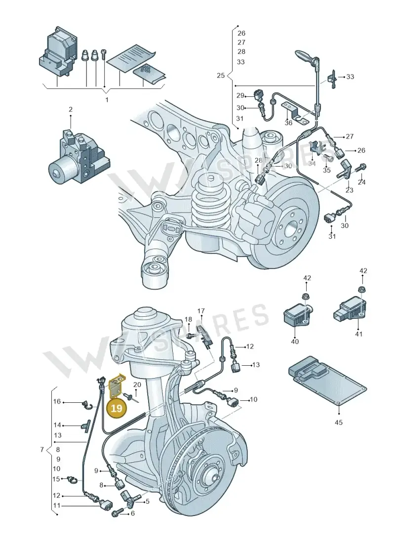 8K0611845R — Audi RS4 Av. qu. 4.2 (2012-2015) diagram 695927000, position 19