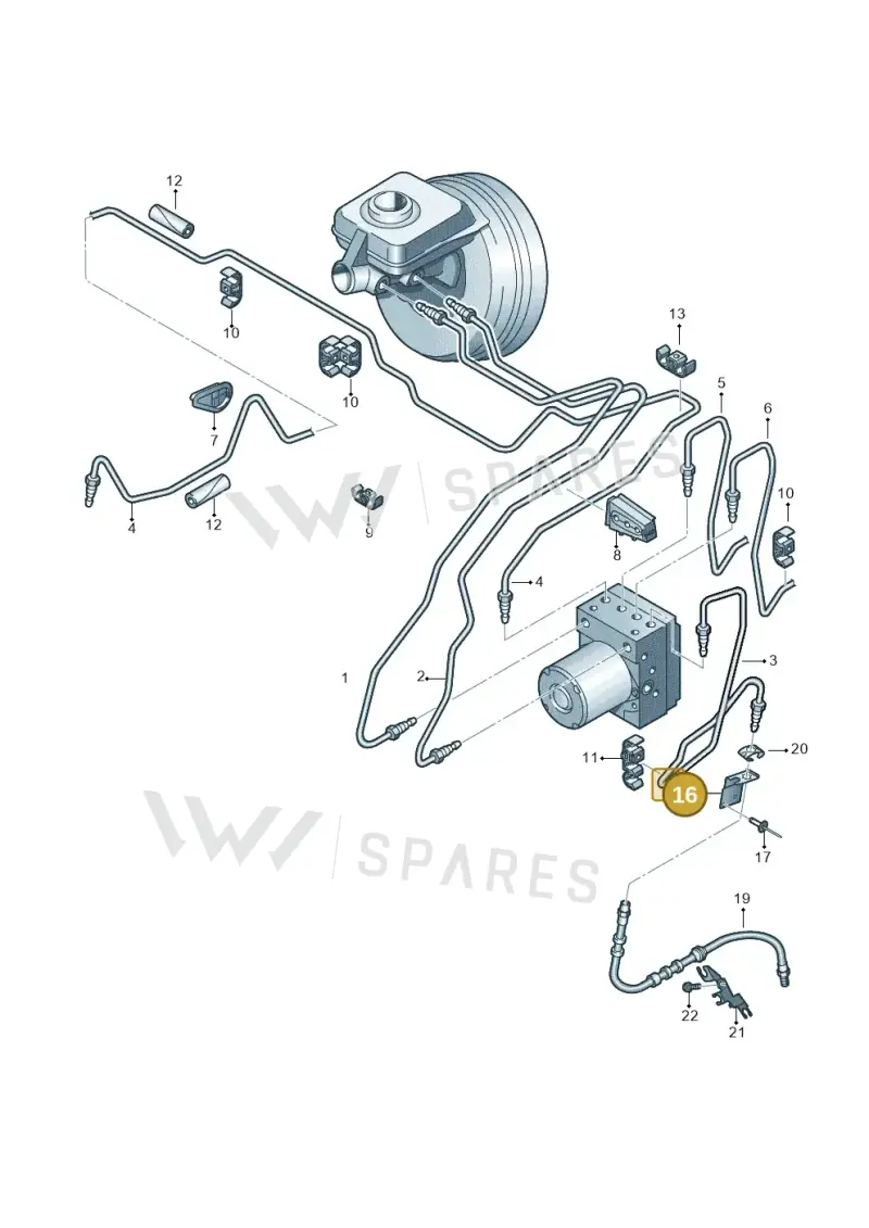 8K0611845R — Audi RS4 Av. qu. 4.2 (2012-2015) diagram 620611200, position 16