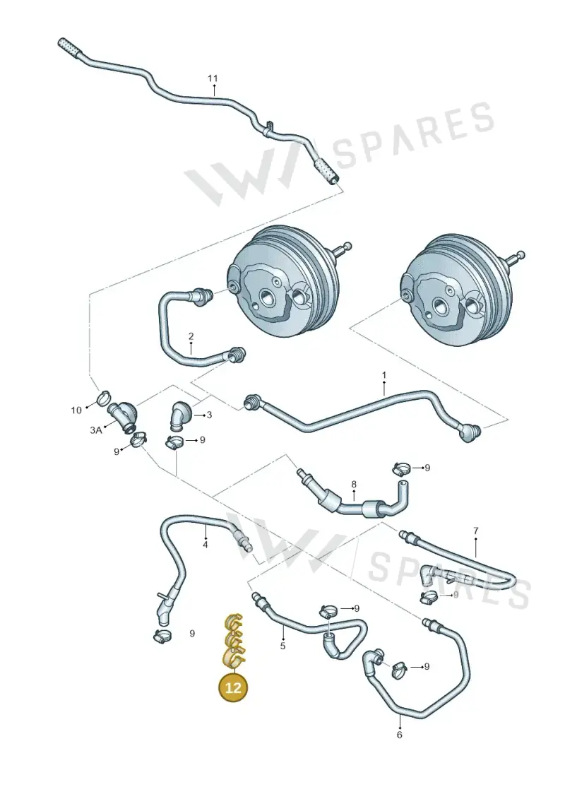 8K0612797E — Audi A5 Sportback (2011-2017) diagram 636611700, position 12