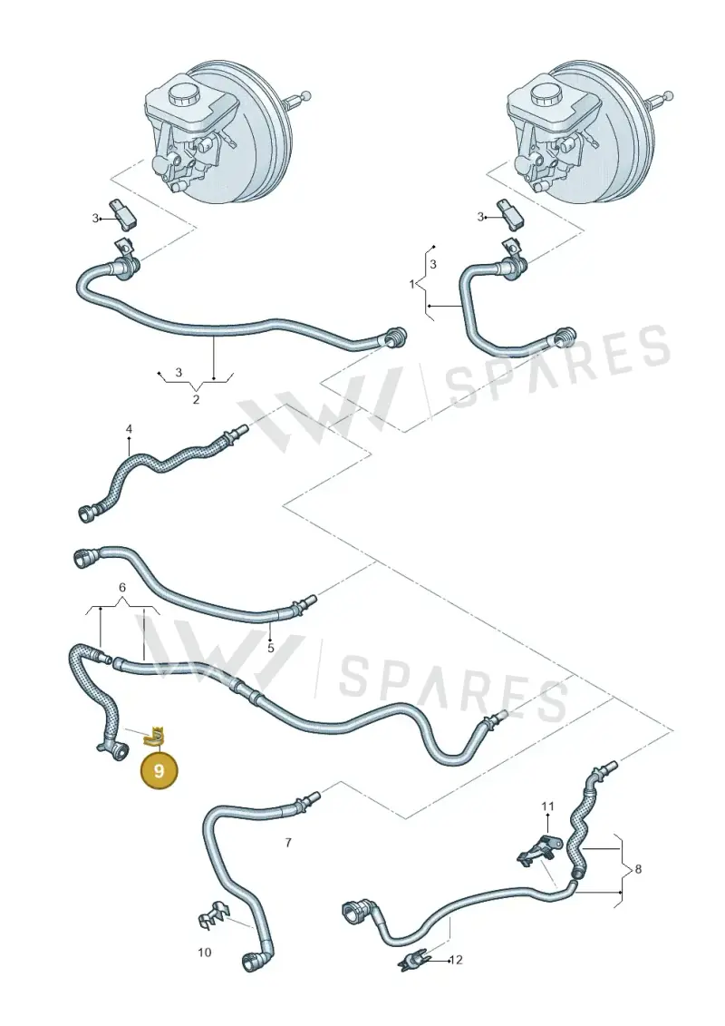 8K0612797E — Audi A5 Sportback (2016-2020) diagram 849611700, position 9