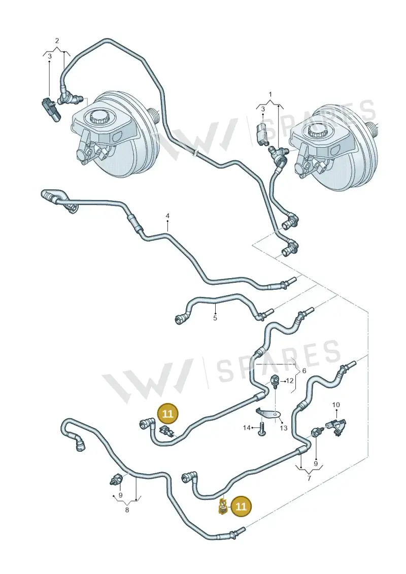 8K0612797E — Audi A6 2.0 (2018-) diagram 435611700, position 11