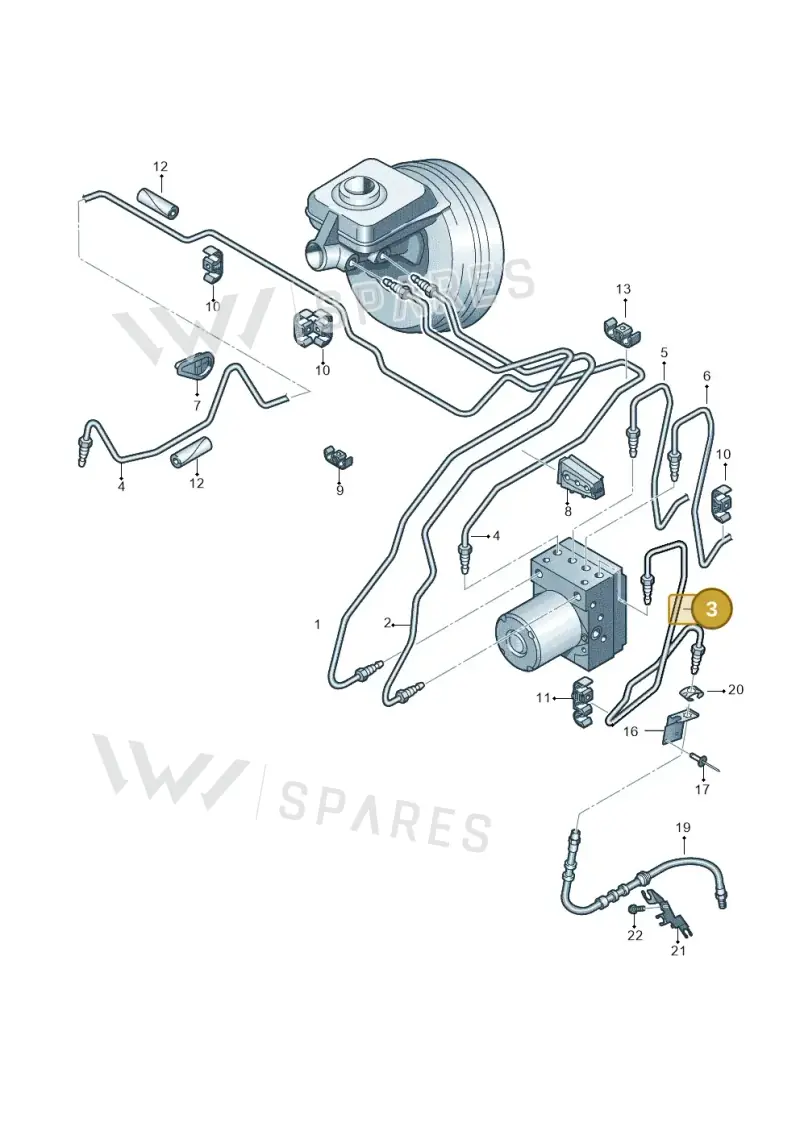 8K0614723S — Audi RS4 Av. qu. 4.2 (2012-2015) diagram 620611200, position 3