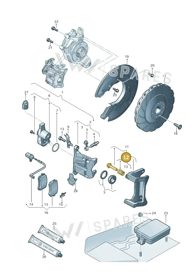 8K0698470A — Audi A7 Sportback (2014-2018) diagram 765615700, position 12