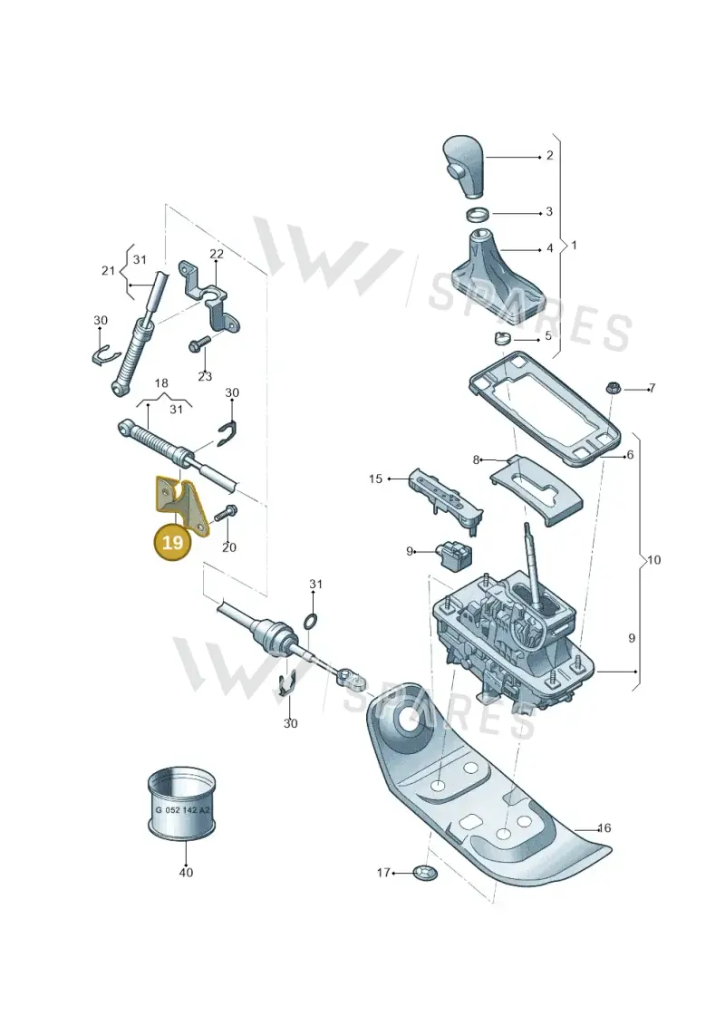 8K0713281F — Audi Q5 qu. 2.0 (2009-2018) diagram 687713010, position 19