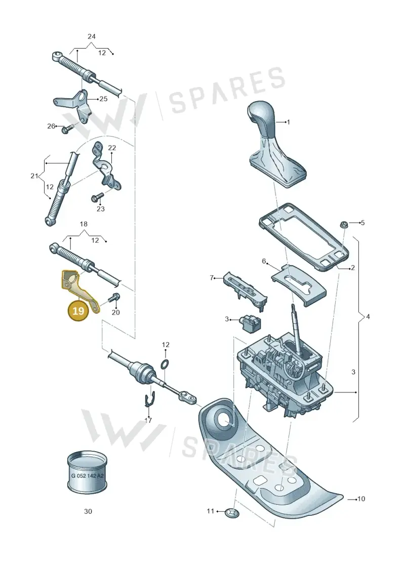 8K0713281F — Audi A7 Sportback (2014-2018) diagram 788713100, position 19