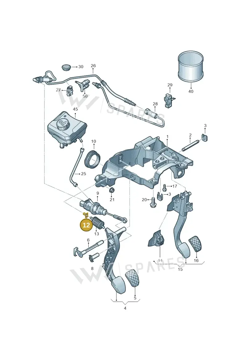 8K0721196 — Audi A5 Sportback (2016-2020) diagram 849721250, position 12