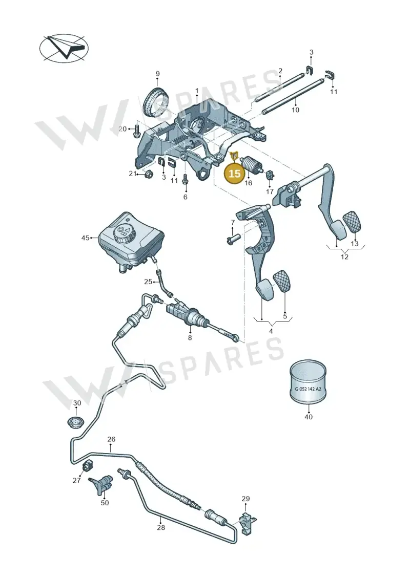 8K0721196 — Audi A5 Sportback (2016-2020) diagram 849721300, position 15