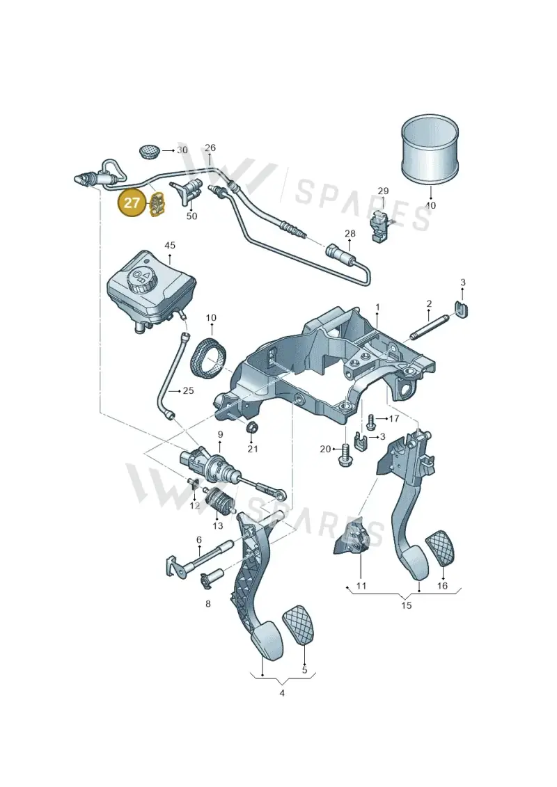 8K0721350 — Audi A5 Sportback (2016-2020) diagram 849721250, position 27