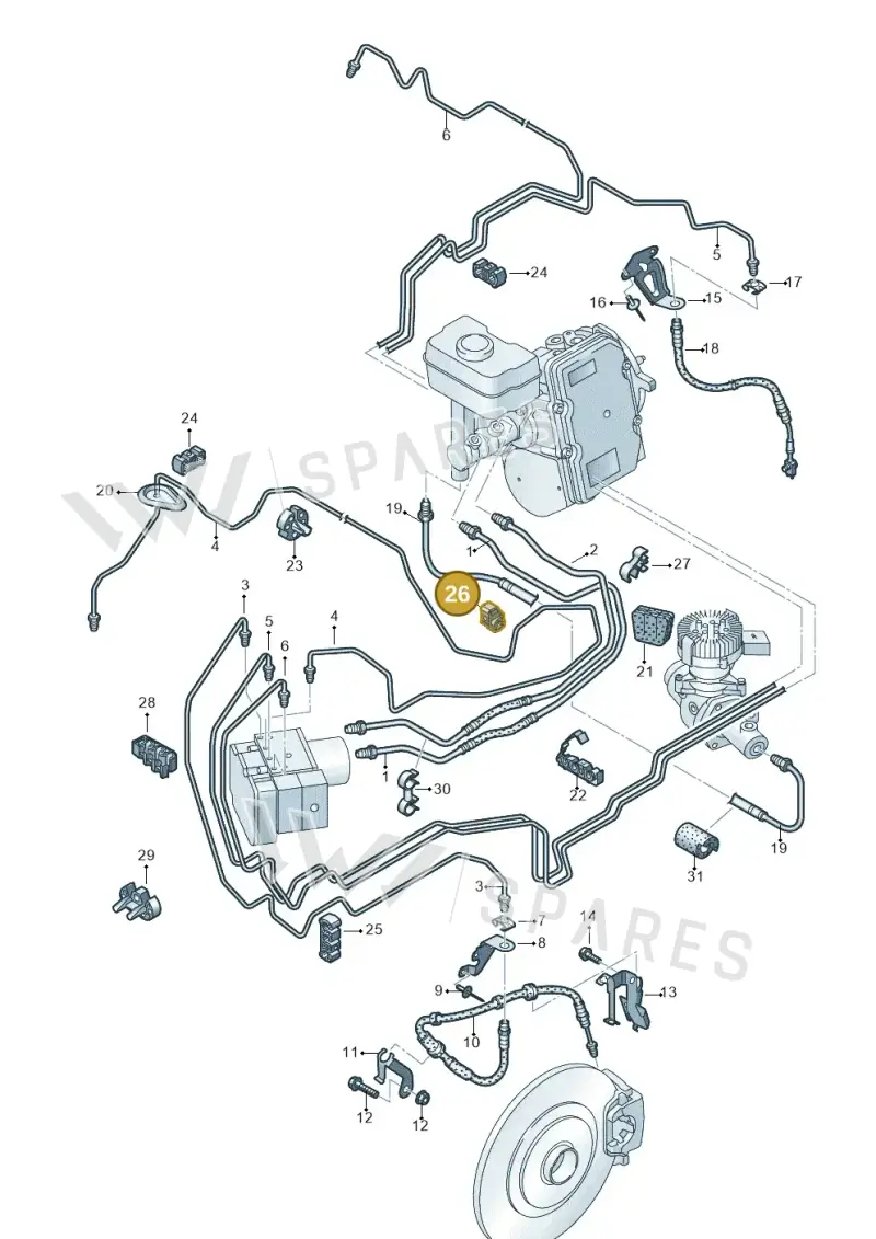 8K0721350 — Audi Q8 Quattro 3,0 (2018-) diagram 859611250, position 26