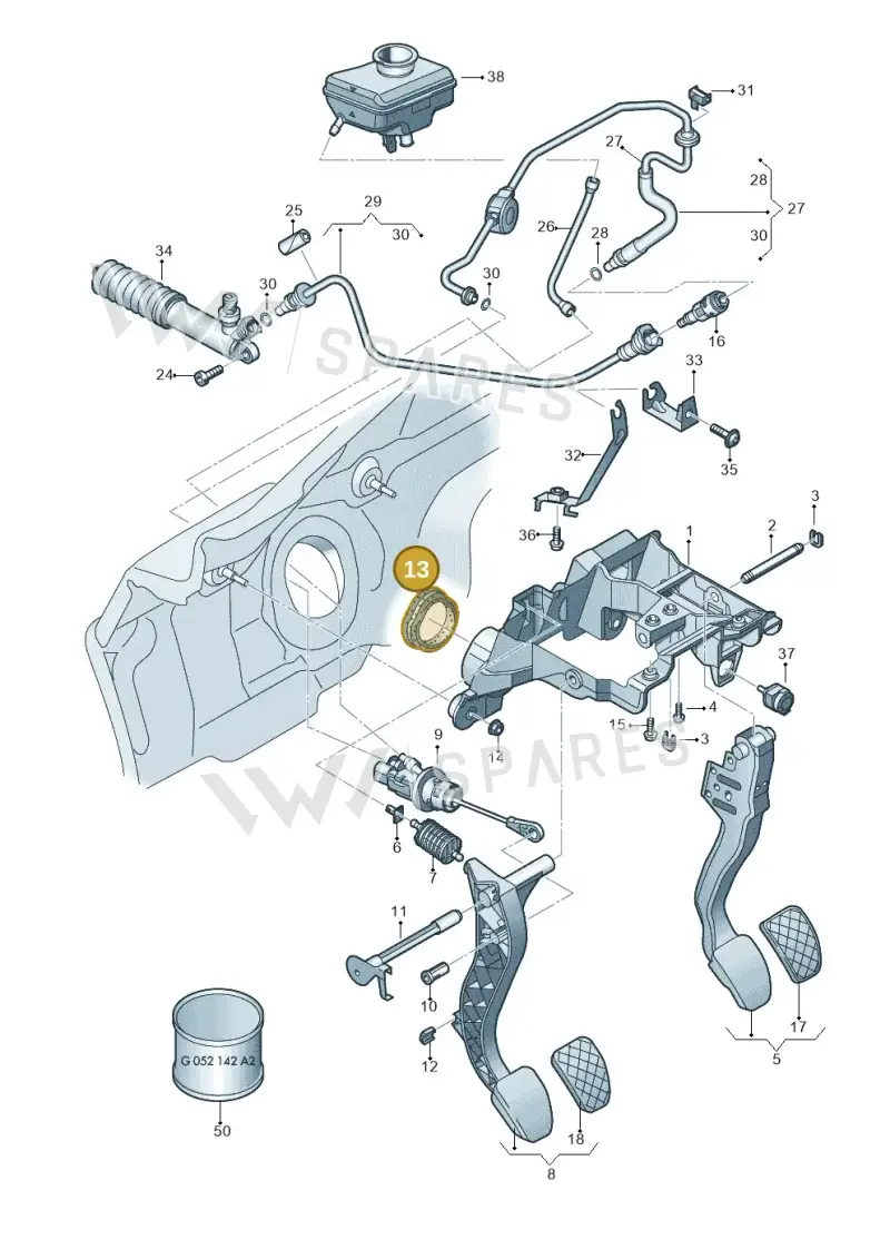 8K0721410 — Audi Q5 qu. 2.0 TDI (2012-2017) diagram 670721250, position 13