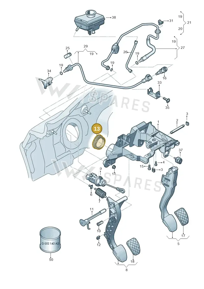 8K0721410 — Audi A6 qu. 3.0 tdi (2014-2018) diagram 798721250, position 13