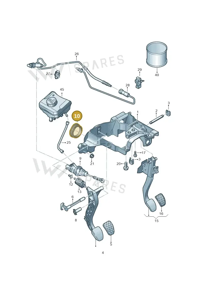 8K0721410 — Audi A5 Cabrio 2.0 (2016-2018) diagram 848721250, position 10