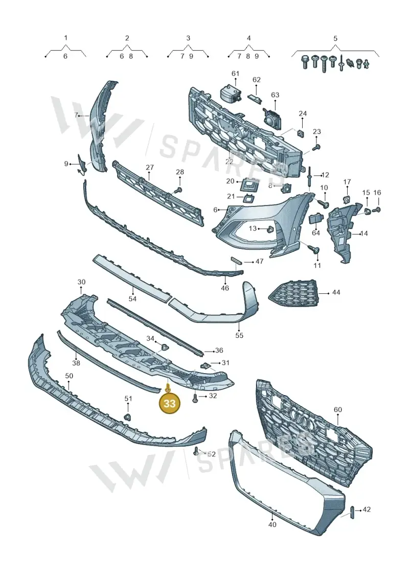 8K0805399A — Audi RS Q8 Quattro (2019-) diagram 595807100, position 33