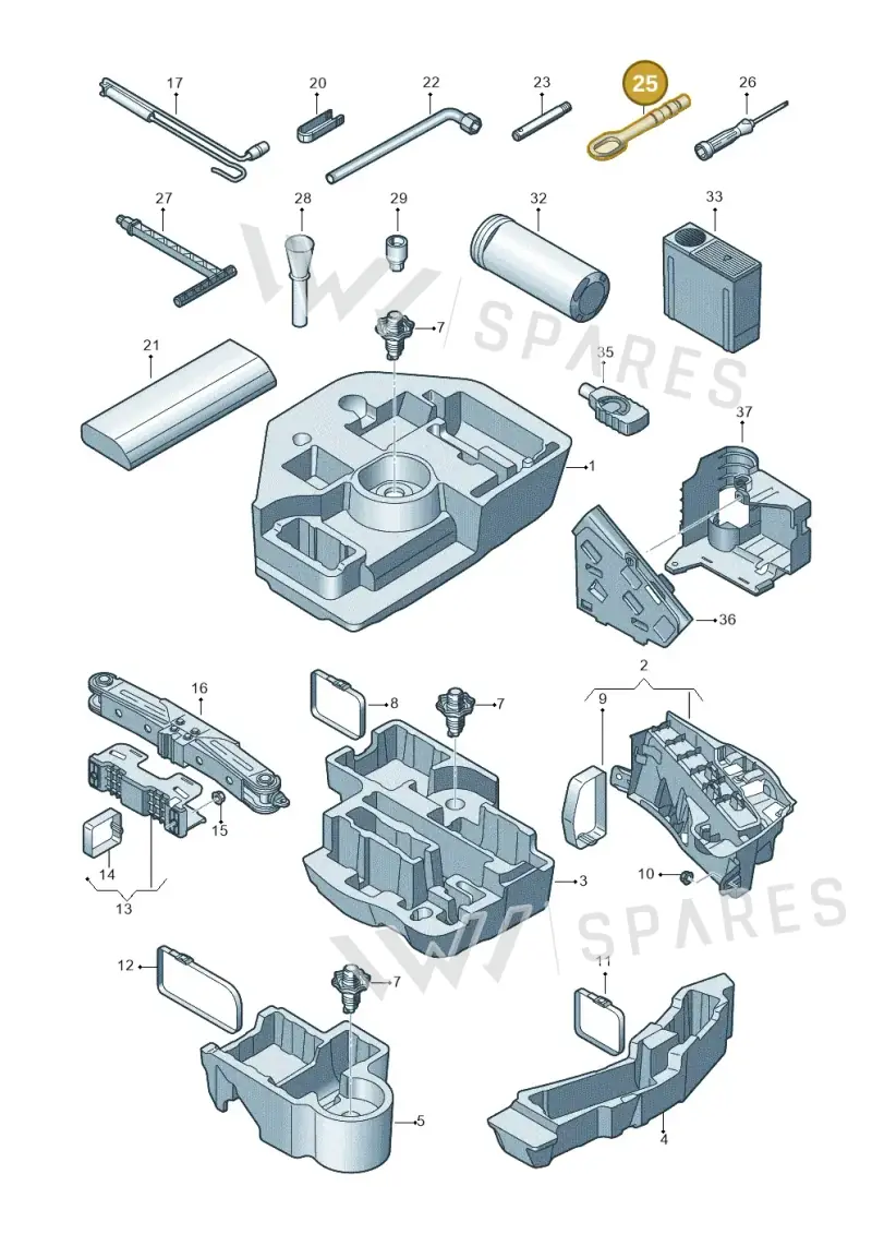 8K0805615C — Audi RS7 Sportback (2019-2025) diagram 435011100, position 25