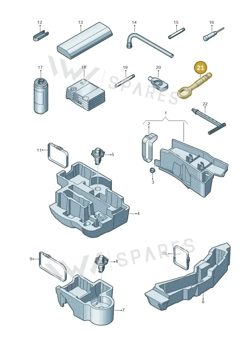 8K0805615C — Audi RS6 Avant (2019-2025) diagram 537011100, position 21