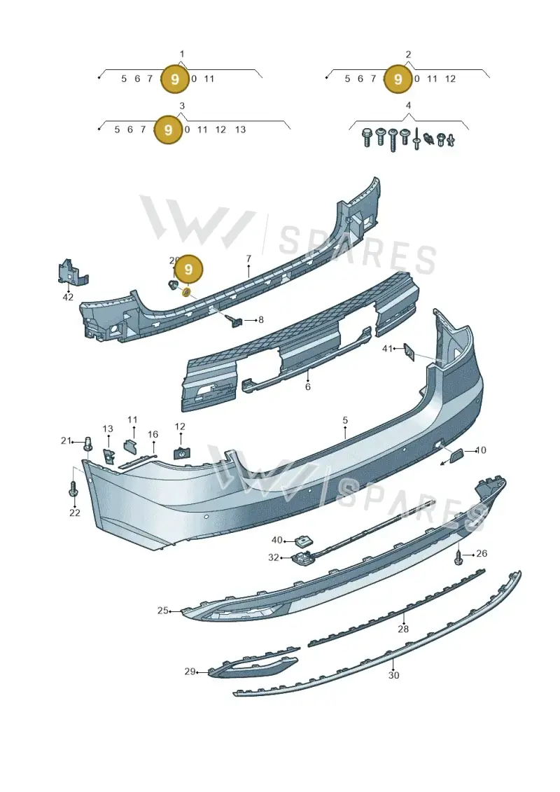 8K0807470 — Audi A7 Sportback (2018-2025) diagram 435807600, position 9